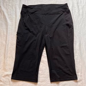 Duluth Trading Company Women’s Yoga Office Cropped Capris Stretch Black Size XL